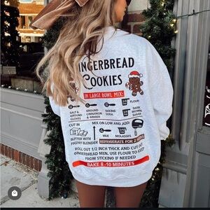 Embroidered gingerbread sweatshirt
